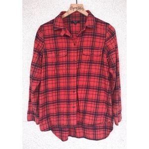 MADEWELL | Red Flannel Button Down Shirt